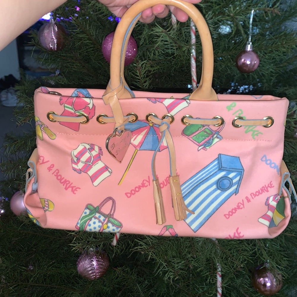 DOONEY & BOURKE PINK BEACH HANDBAG